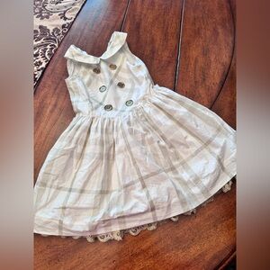 Burberry children girls check print pleated sleeveless dress